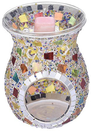 aniceday Glas Aromalampe Teelichthalter Duftlampe Teelicht Aromalampe Teelicht Öl Aroma Lampe Öl Kerze Ofen Herz Duftlampe Für Home Tischdekoration (Keine Kerze)
