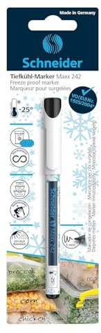 Schneider Maxx 242 Freezer Marker, Black, 1 mm Line Width, Frost Resistant to -25 Degrees