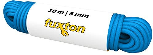 fuxton Gummiseil 8 mm 10 m blau, elastisch (Expanderseil, Gummiband, Gummischnur, Gummileine, Gummikordel, Planenseil, Spannseil, Seil Plane)