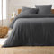 KGS Parure de Lit en Gaze de Coton - 220x240 cm - Plusieurs Coloris (Anthracite)