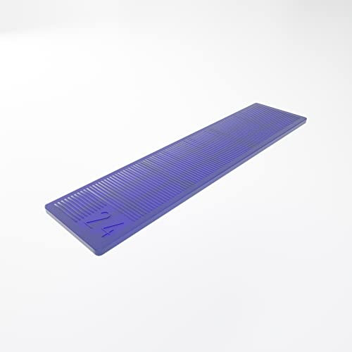 BAUHELD® Universal Verglasungsklötze 24x100 x 2mm [500 Stück] - Blaue Fenster-Abstandshalter Keile aus Kunststoff - Als Unterlegplatten, Kunststoffplatte, Unterleger, Ausgleichsplättchen geeignet