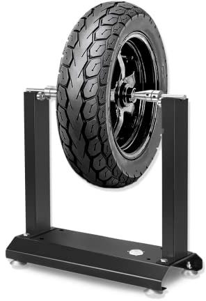 Froadp Auswuchtgerät für Motorradräder, Radauswuchtmaschine mit Einstellbarer Zentrierkonus, Felgenaus Wuchtmaschine mit Integrierte Wasserwaage und Stützfüße für Motorrad und Roller(40x19x50cm)