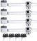Litensh Lot de 4 verrous de scie coulissante avec clé pour vivarium terrarium vitrine serrure à cliquet serrure verrou vitrine en verre pour porte en verre, clés identiques Argenté