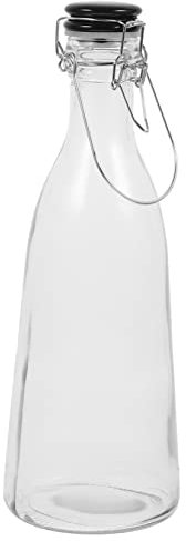 Milisten Frasco Fermentador De Vidrio De 1000 Ml Con Tapa Dispensador De Condimentos De Cocina Fácil De Usar