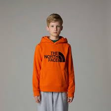 The North Face Kinder Drew Peak P/O Kapuzenpullover, TNF Orange, 140