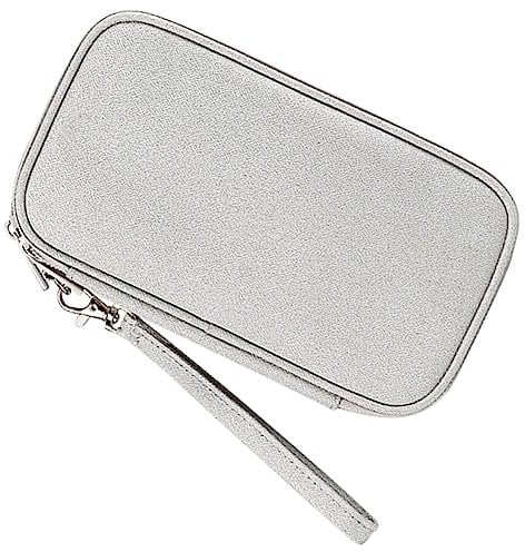 jojofuny 1pcs Digital Accessories Organizer Bag Multi-Layer USB Cable Storage Pouch for Travel for Headphones Chargers Power Banks and Data Cables Elegant Gray Design