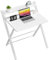GreenForest Klappschreibtisch, Kleiner Schreibtisch Klein, Keine Montage Erforderlich Schreibtisch Klappbar, Home Office Schmal, Mittlere Größe, Weiß