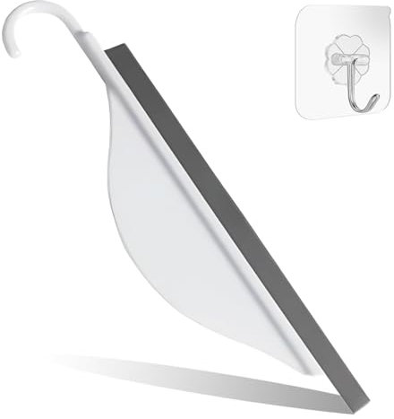 COYUN 2 Pièces Raclette de salle de bain, pratique raclette de douche pour essuyer toutes les surfaces lisses telles que les miroirs, les carreaux & la douche, avec crochet pour accrocher