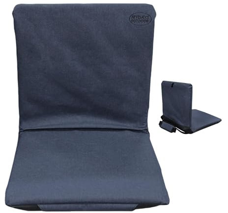 Klappbarer gepolsterter Bodenstuhl, faltbares Reisekissen - Faltbares Campingstuhl-Bodenkissen | Verstellbarer, klappbarer, Leichter Sitz mit Rückenlehne für, Reisen, Sportveranstaltungen