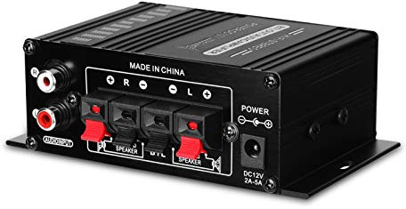 AK270 Amplificatore Di Potenza Stereo A 2 Canali - Amplificatore Suono Portatile Con Ingresso Per Altoparlanti Auto E Casa Design Compatto Per Una Facile Installazione E Connectivi