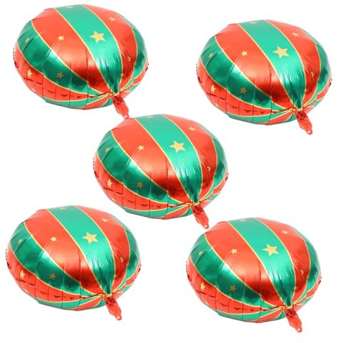 VICASKY 5 globos de Navidad, decoración para tartas de cumpleaños, globos con números, decoración para árbol de Navidad, decoración de árboles de Navidad, globos decorativos, decoración de globos