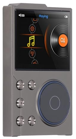 HIFI MP3 Player, Bluetooth 5.3 HD Digital Music Player DSD Senza Perdita di Perdita DSD FLAC con 2,4 Nella Schermata di Display HD, Archiviazione Espandibile per Lettore Audio Ad