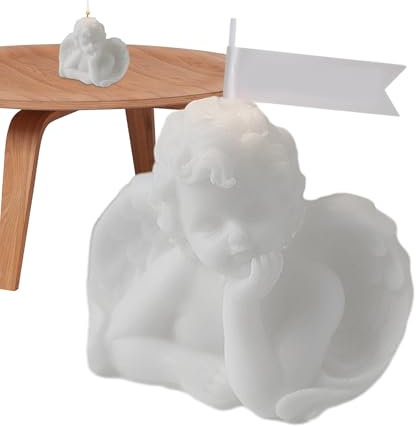 Candela di angelo di soia - Luce decorativa profumata per bagno e camera da letto | Supporto di cera artistica, Simbolo luminoso romantico, ornamento elegante da tenere sake, regalo aromatico per la
