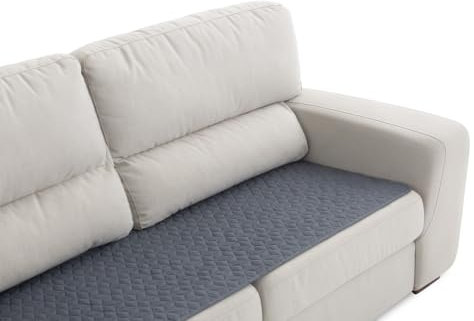 Bestcovers Wasserabweisende Sofadecke, Rutschfester Sofasitzschutz, Waschbarer Sofaüberzüg Sofaschoner, für 12 3 4 Sitzer – Super Robust und Dick – Ideal für Haustiere (Grau, 65x200)