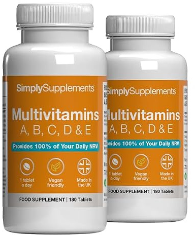 Multivitamin Complex | 360 Vegan Tablets | 12 Months' Supply | Vitamins A, C & D support immunity | B vitamins support energy & skin | Vitamin E protects cells from oxidative stress