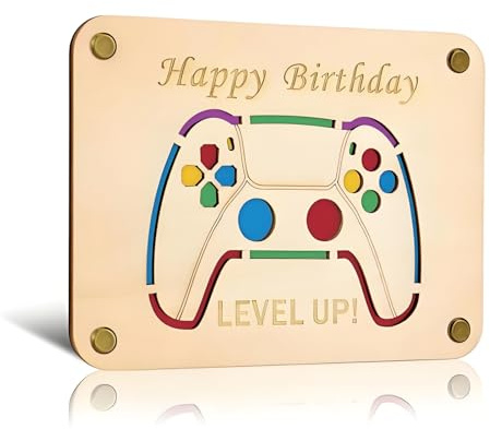 HSYTEK Wunscherfüller Geldgeschenk Jugendweihe, Gamepad Geldgeschenke Geburtstag, Gaming Deko Zocker Geschenk, Coole Sachen für Jungs, Geldgeschenk Karte Geburtstag für Männer (Beige 1)