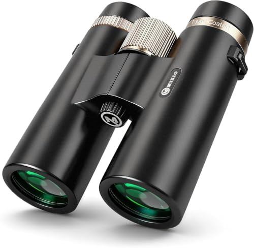 12 x 42 UHD Fernglas für Erwachsene, leistungsstark, wasserdicht, große Sicht mit klarer Sicht bei schwachem Licht und leichtem Fernglas, Essentials für Jagd, Camping, Kreuzfahrt, Reisen