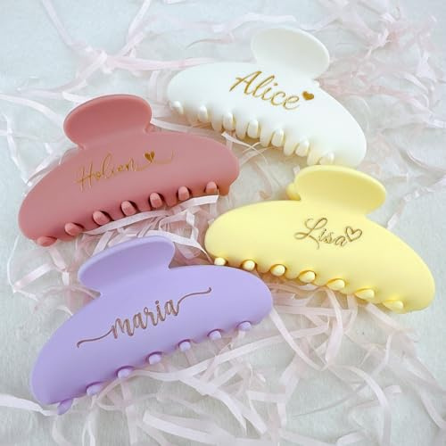 Haarspange Mit Gravur, Gravierte Haarspange Mit Namen Oder Text, Brautjungferngeschenk, Geschenk For Sie