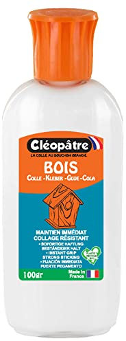Cléopâtre - LCC23-100X - Cléo'Wood - Colle Bois avec Embout Applicateur Transparent - Flacon 100g