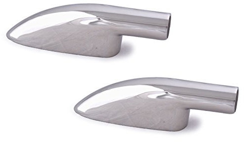 wellenshop 2X Handlauf Endstück Edelstahl 90° klassisches Design, Reling, Abschluss-Stück, Boot