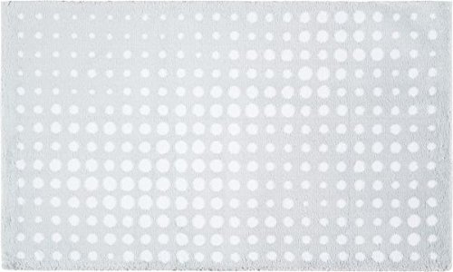Egeria Dot Badematte 70x120 cm, Grau, Weiches Badmatte, Badteppich rutschfest Waschbar, saugfähiges, langlebiges Badezimmerteppich für Komfort und Stil