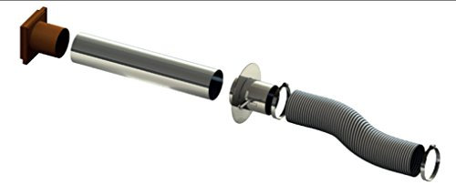 Zuluftsystem einwandig, externe Verbrennungsluftzufuhr Airsystem in braun, Ø 100mm