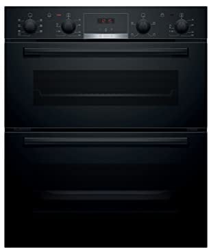 Bosch Home & Kitchen Appliances Bosch Serie 4 NBS533BB0B Built Under Double Oven - Black - A/B Rated