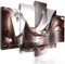 decomonkey Bilder Abstrakt 200x100 cm 5 Teilig Leinwandbilder Bild auf Leinwand Wandbild Kunstdruck Wanddeko Wand Wohnzimmer Wanddekoration Deko Modern