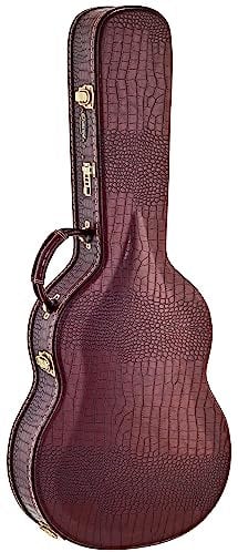Ortega Guitars Pro Guitar Hardcase - Tasche für Klassische Gitarre - Kroko Optik - Höhe 103 cm - Vinyl, Braun (OCCPRO)