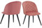 DUHOME Chaise Salle à Manger en Tissu (Velours), Lot de 2 Chaises de Capitonnée, Chaise de Cuisine Design Rétro avec Pieds en Métal pour Lounge Salon,Rose