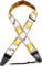 Fender© Weighless™ Monogram Strap - 2 Wide - White/Yellow/Brown