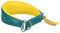 TRIXIE Active Komfort Windhunde Halsband Größe S–M: Halsumfang 33–42 cm/60 mm in petrol/gelb- extra breites Hundehalsband für kleine bis mittelgroße Hunde, schützt den Kehlbereich, unterfüttert,18968