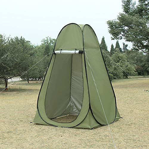 Duschzelt Pop up,Outdoor Wasserdicht Tragbare Pop Up Umkleidezelt Toilettenzelt Stehzelt für Camping Beach Garten Outdoor Privat Mobile Toilette Umkleidekabine Wurfzelt Lagerzelt WC Zelt,Armeegrün