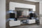 Furnitech Wohnwand Wohnzimmer - Hängend Wohnwand Modern - Wohnzimmer Schrankwand mit Regale und TV Schrank - Wohnzimmer Möbel ohne LED (Nowara ANX1-17WB-M20-1A)