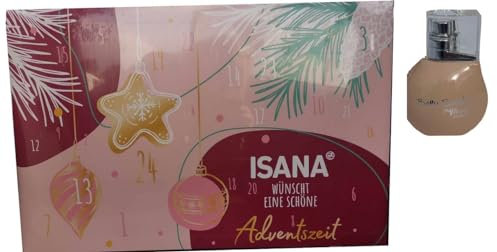 Isana Beauty Adventskalender 2023 * wünscht eine schöne Adventszeit* + 20 ml Betty Barclay Pastel Peach 20 ml EDP + 24 tolle Überraschungen