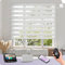 Grayswind Customized Electric Day Night Blinds, Smart Motorised Privacy Protection Compatible with Alexa Google, Luxury Silver White