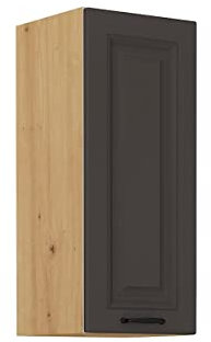 Hängeschrank 30 cm Stilo Grau + Eiche Artisan Küchenzeile Küchenblock Küche