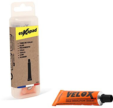esKapad Colle pour Rustines, Pièces de Réparation Vélo, 10ml, Noir