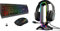 THE G-LAB Combo TUNGSTEN - Tastiera da Gaming Wireless Retroilluminata e Mouse - Tastiera ITALIANA & K-Stand Radon Supporto per Cuffie da Gioco - Retroilluminazione RGB, USB HUB 2 x 2.0