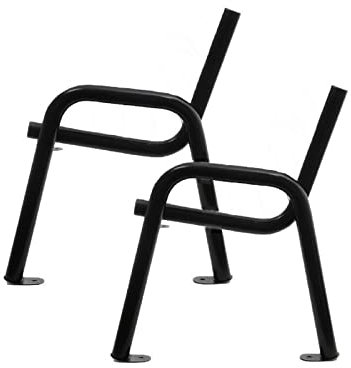 QLS Bankbeine Bankgestell Gartenbank Parkbank Bankfüße aus Stahl 2 Stück Schwarz (Modell 02003)