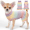 KATZINST Hundepullover, Schöne Hundepullover Weihnachten, Warm Rollkragen Hundepulli, Hund Pullover und Katzenpullover, Hundepulli für Kleine Hunde Katzen Chihuahua Teddy Yorkshire, Regenbogen, S
