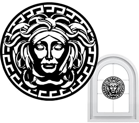 Medusa Metall Wandkunst, Schwarz Medusa Wandkunst, Metallkopf Porträt Dekoration griechische weibliche Wand hohle Statue für Bekleidungsgeschäft Zubehör