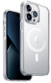 UNIQ Hybrid iPhone 14 Pro Magclick Charging Combat (AF) Dove Satin Clear