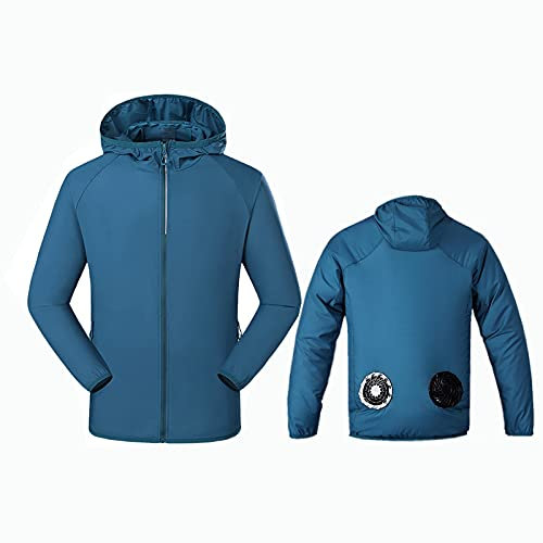 AYFES Cooling Vest Air Conditioned Clothes USB Rechargeable Wearable Cooling Long Sleeve 3 Speed Adjustable Fan Jacket Cooling Fan Jacket for Men Women Outdoor Activities