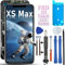 DIGI4U für 𝒊𝑷𝒉𝒐𝒏𝒆 𝑿𝑺 𝑴𝒂𝒙 𝑫𝒊𝒔𝒑𝒍𝒂𝒚, 6,5 3D Touch FHD LCD Bildschirm Ersatz Digitizer Reparatur Kits, mit Rahmenaufkleber Displayschutzfolie Magnetischem Schraubendreher Kit