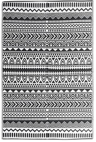 vidaXL Outdoor-Teppich Schwarz 190x290 cm PP