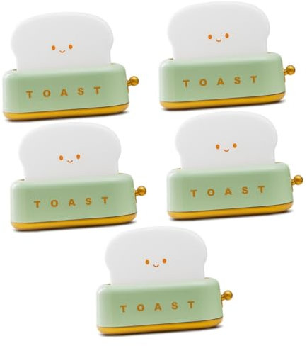 OSALADI 5st Toaster Licht Kinderzimmer Nachtlicht Süße Lampe Dekorativer Schreibtisch Kindernachtlichter Für Das Schlafzimmer Timer-nachtlampe Spielzeug Kleinkind Usb Lithium-batterie