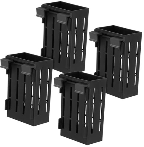 minkissy Elegant 4pcs Plastic Aquarium Plant Holders Holes for Hydroponic Cultivation and Home Decor Fish Tank Plant Pots