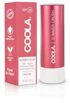 COOLA Mineral Liplux® Organic Tinted Lip Balm Sunscreen SPF 30 Summer Crush, 4.2g