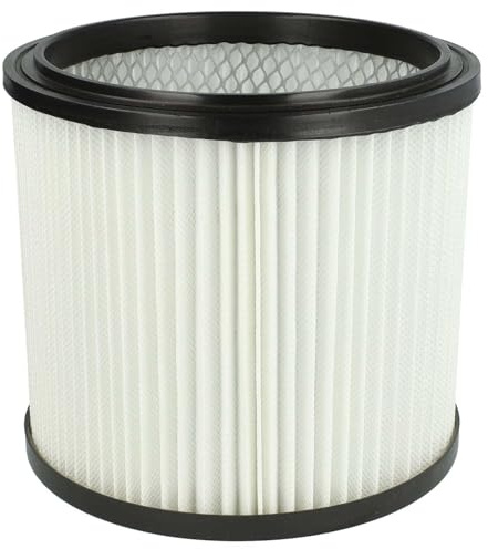 vhbw 1x Faltenfilter kompatibel mit Caramba NTS CP-WDE 2314-S Staubsauger | Patronenfilter, Schwarz Weiß